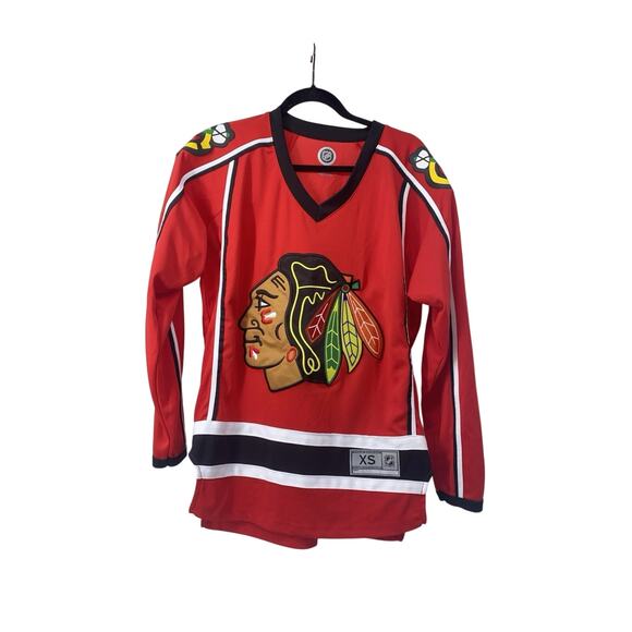 NHL Team Apparel Chicago Blackhawks Mens XS Hockey Jersey - Picture 1 of 10